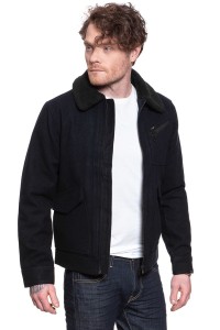 KURTKA OCIEPLANA LEE 191J WOOL JACKET BLACK L86FLB01