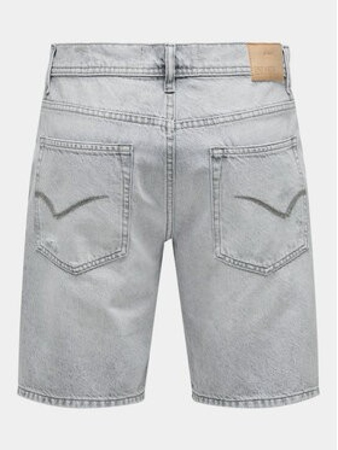 Only & Sons Szorty jeansowe Edge 22029639 Szary Straight Fit