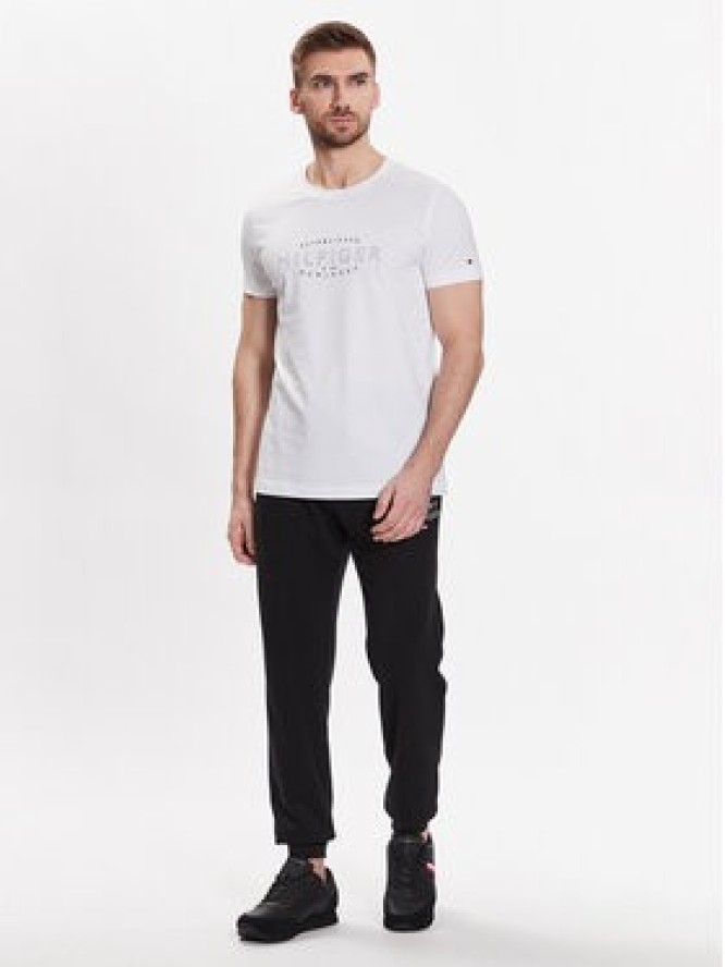 Tommy Hilfiger T-Shirt Curve Logo MW0MW30034 Biały Slim Fit