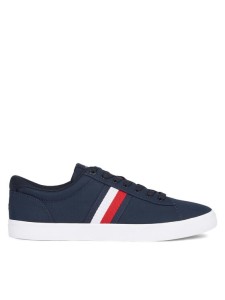 Tommy Hilfiger Tenisówki Iconic Vulc Stripes Mesh FM0FM05072 Granatowy