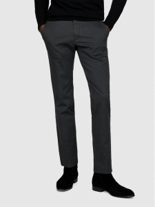 Sisley Spodnie materiałowe 4QUXSF02X Szary Slim Fit