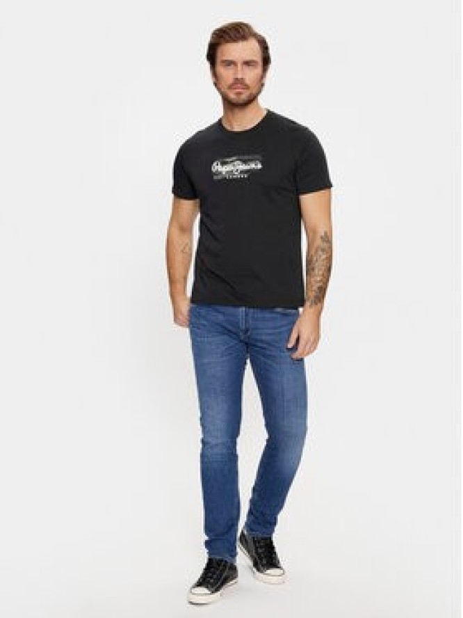 Pepe Jeans T-Shirt Castle PM509204 Czarny Regular Fit