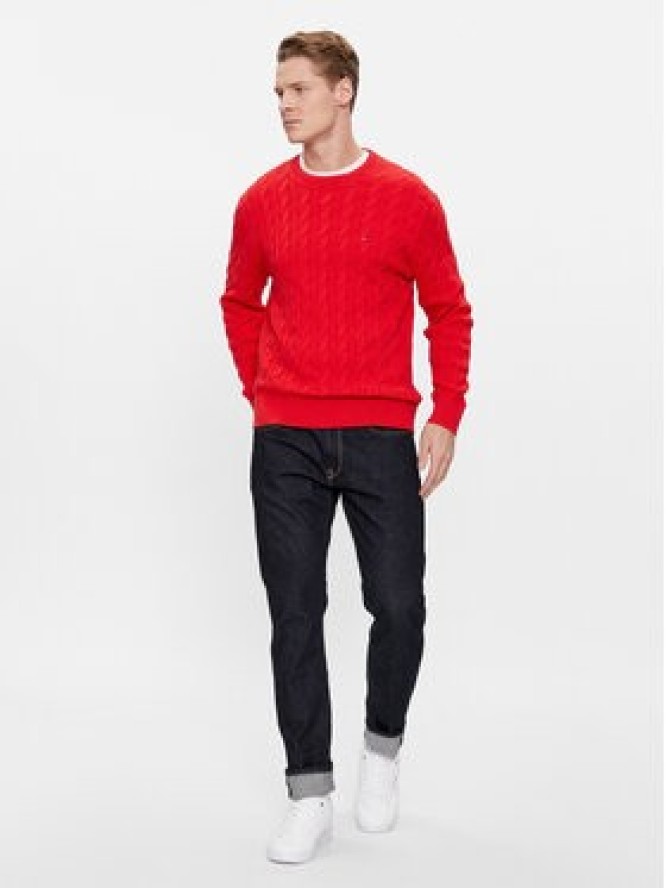 Tommy Hilfiger Sweter MW0MW33132 Czerwony Relaxed Fit