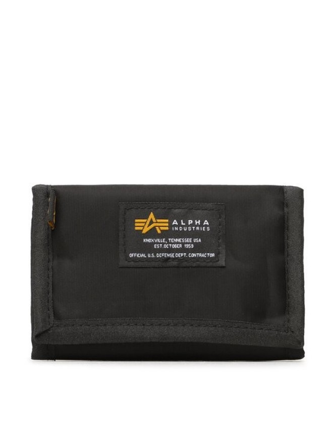 Alpha Industries Duży Portfel Męski Crew Wallet 196928 Czarny