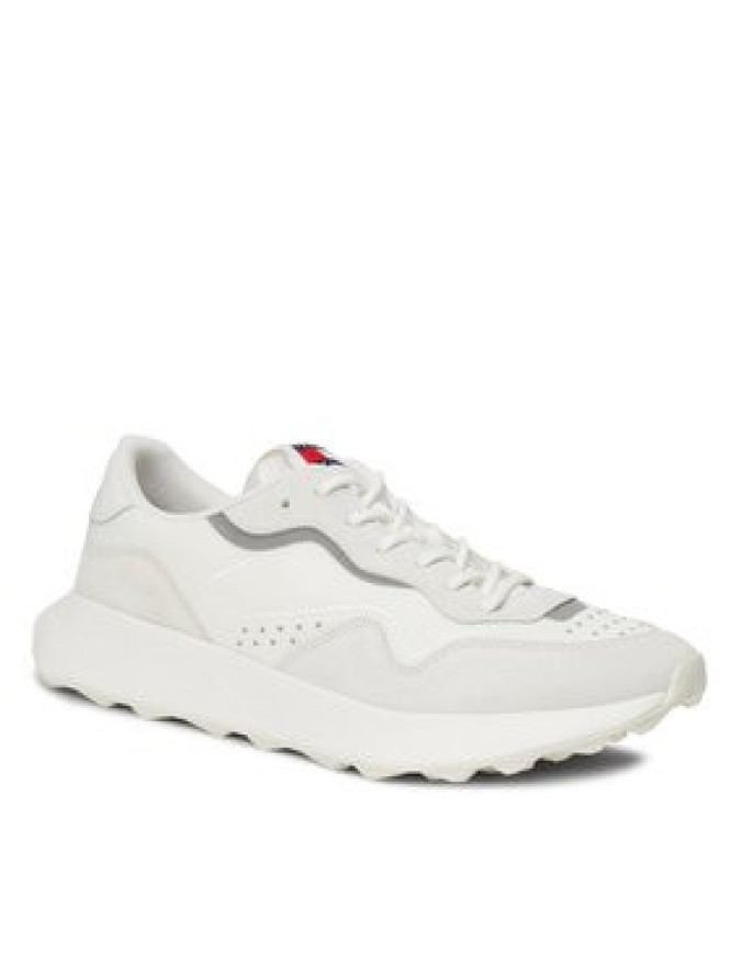 Tommy Jeans Sneakersy Tjm Runner Mix Material EM0EM01381 Écru