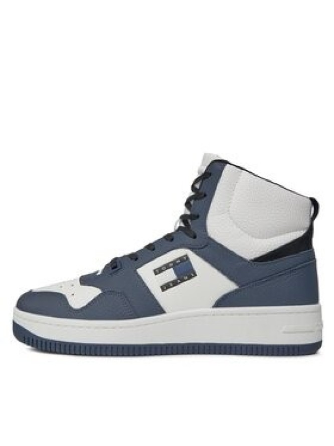 Tommy Jeans Sneakersy Tjm Retro Basket Sneaker Mid EM0EM01401 Granatowy