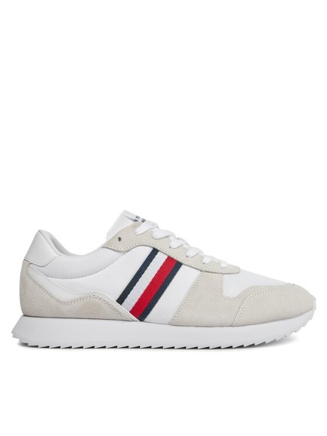 Tommy Hilfiger Sneakersy Runner Evo Mix Ess FM0FM04886 Biały