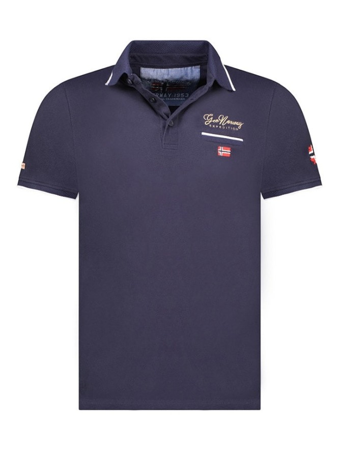 Geographical Norway Koszulka polo "Kara" w kolorze granatowym rozmiar: M