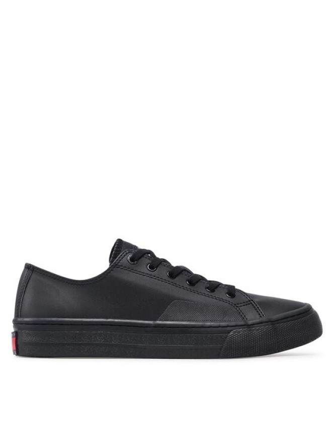 Tommy Jeans Tenisówki Leather Vulc EM0EM01047 Czarny