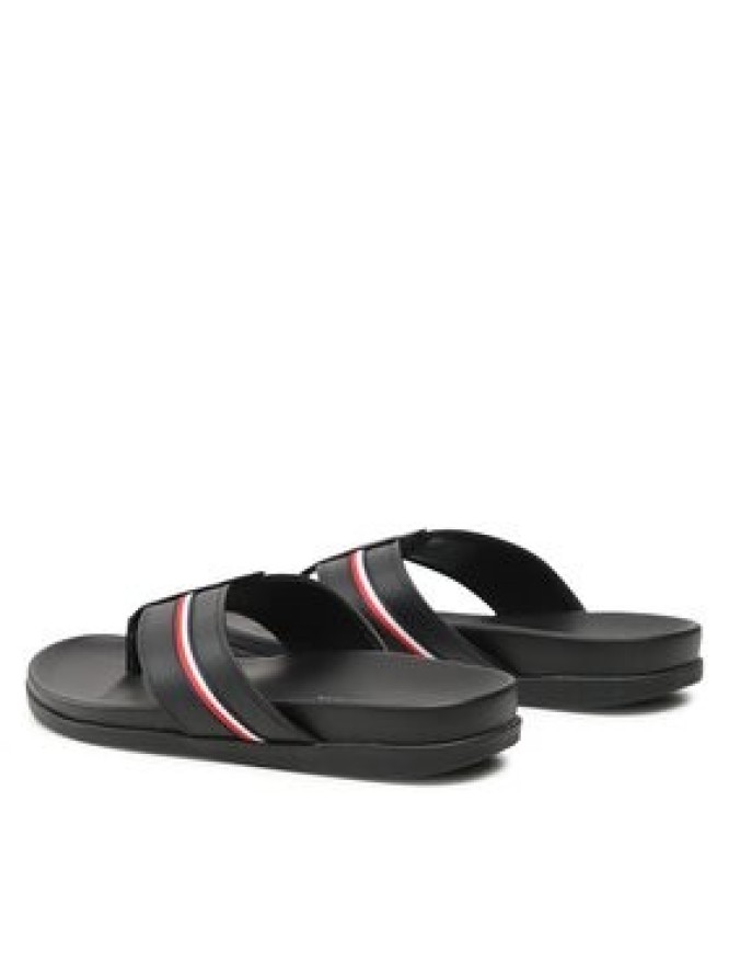 Tommy Hilfiger Japonki Leather Toe Post Sandal FM0FM04460 Czarny