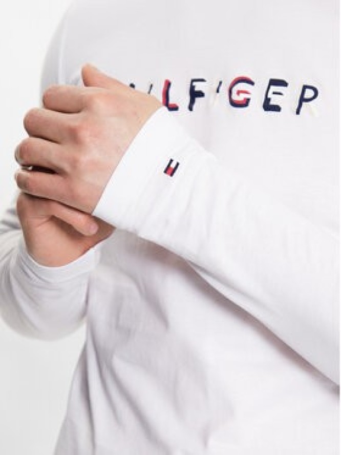 Tommy Hilfiger Longsleeve MW0MW31537 Biały Slim Fit