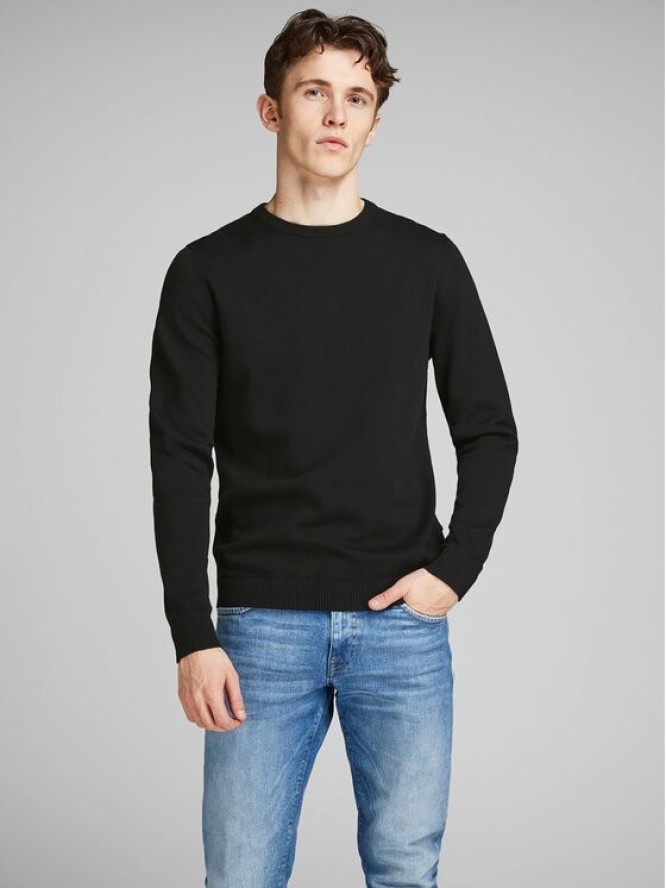 Jack&Jones Sweter Basic 12137190 Czarny Regular Fit