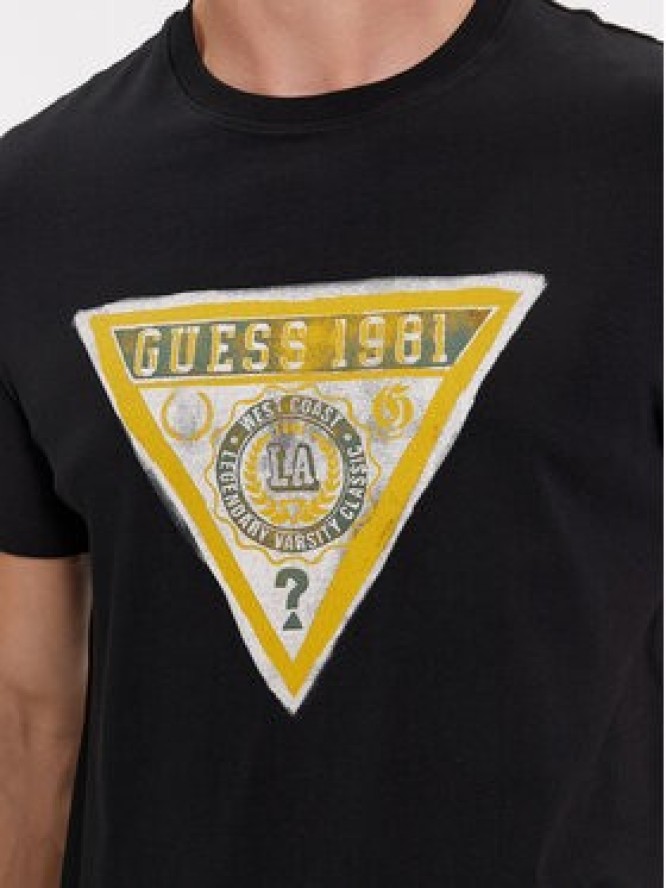 Guess T-Shirt Ss Cn Triangle M4RI38 J1314 Czarny Slim Fit