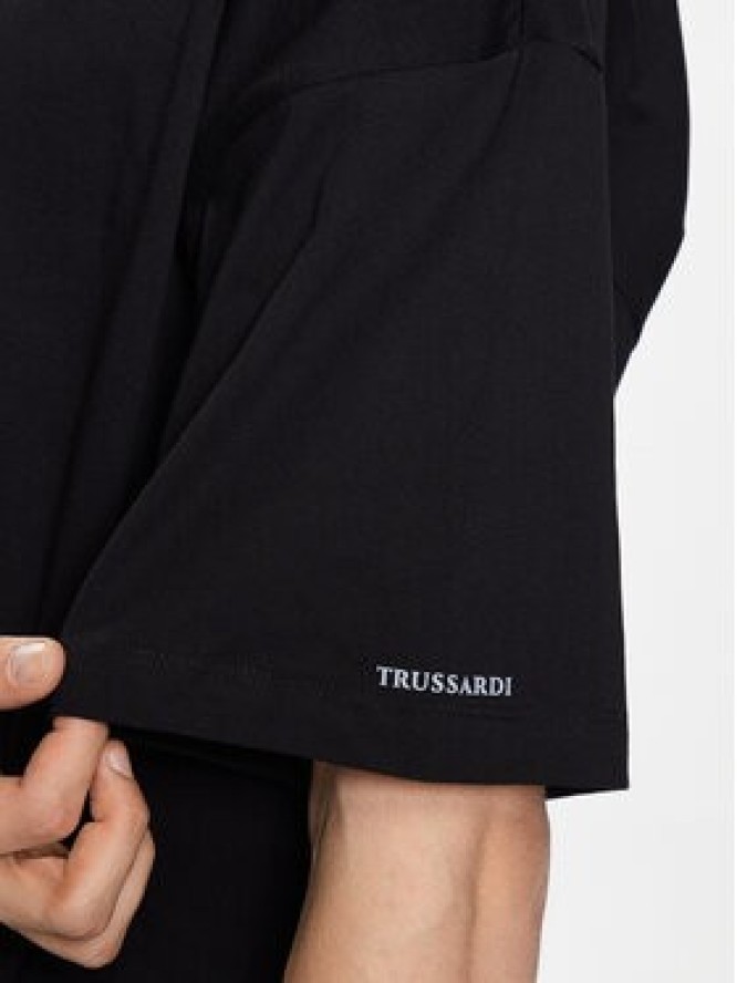 Trussardi T-Shirt 52T00718 Czarny Regular Fit