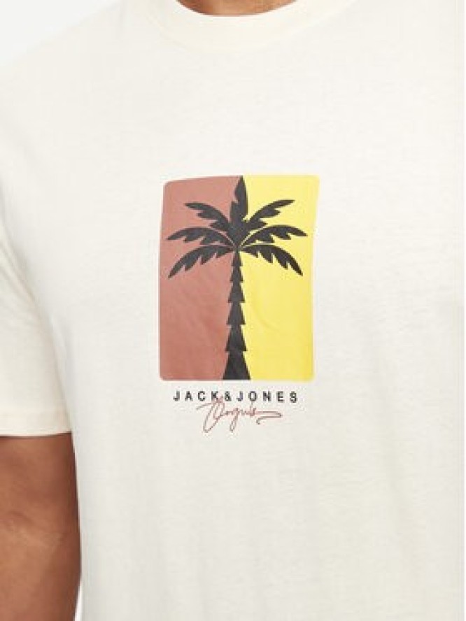 Jack&Jones T-Shirt Jormarbella 12255569 Beżowy Relaxed Fit