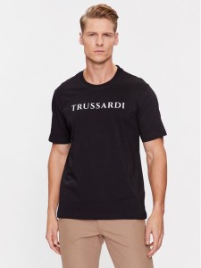 Trussardi T-Shirt 52T00768 Czarny Regular Fit