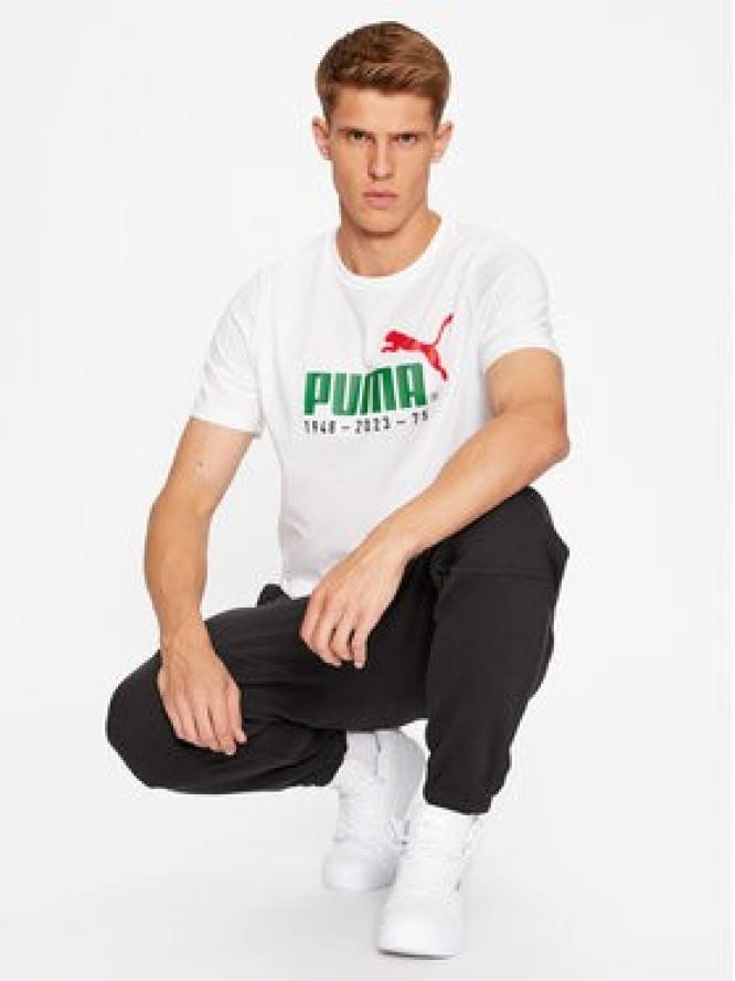 Puma T-Shirt No. 1 Logo Celebration 676020 Biały Regular Fit