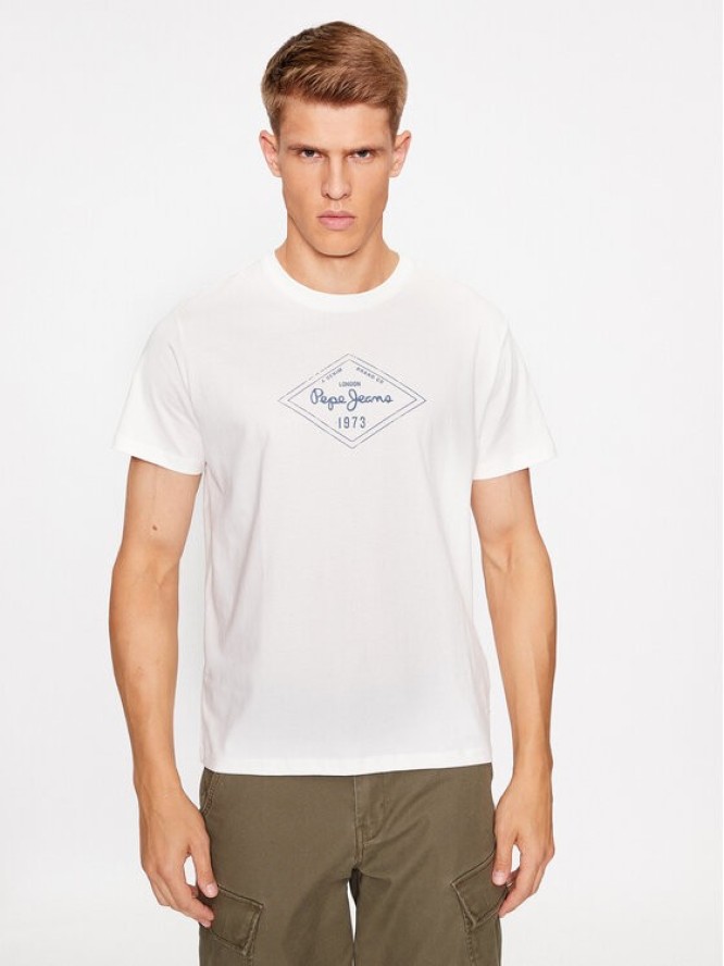 Pepe Jeans T-Shirt Wesley PM509123 Biały Regular Fit