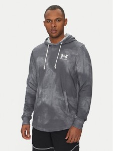 Under Armour Bluza Rival Terry Printed 1390138 Szary Relaxed Fit
