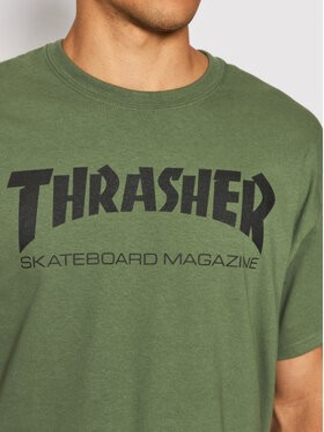 Thrasher T-Shirt Skatemag Zielony Regular Fit