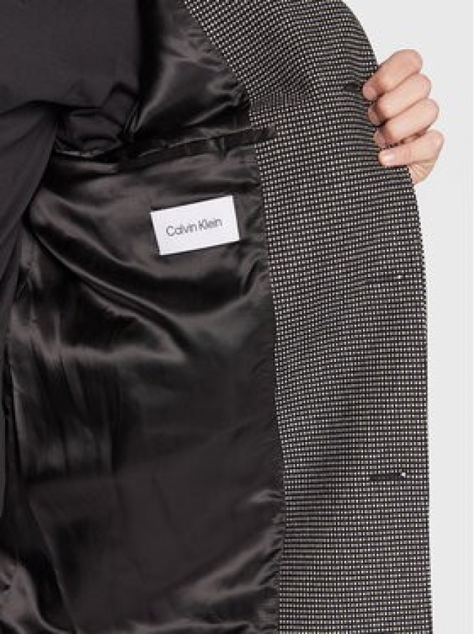 Calvin Klein Płaszcz wełniany Statement K10K109952 Czarny Regular Fit