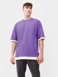 T-shirt oversize gładki męski