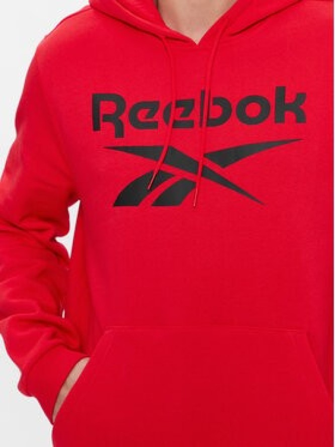 Reebok Bluza Identity Fleece Stacked Logo Pullover Hoodie IM3281 Czerwony