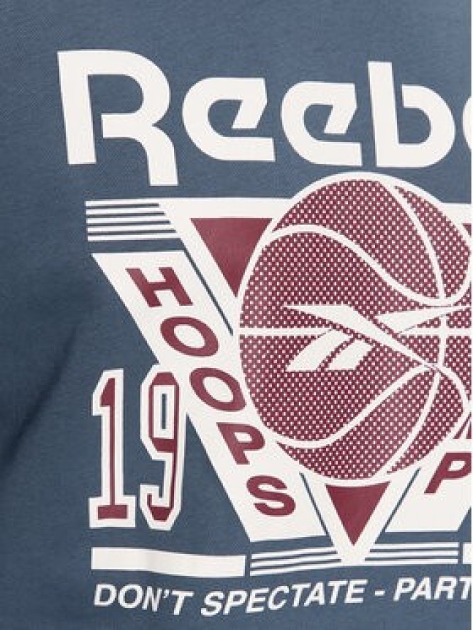 Reebok Bluza Basketball IL2005 Niebieski Regular Fit