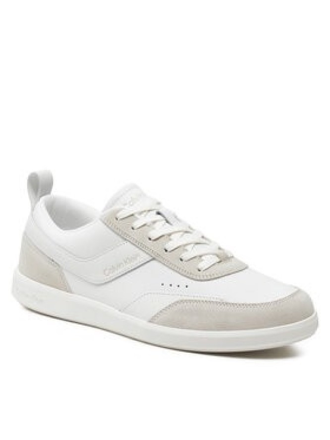 Calvin Klein Sneakersy Low Top Lace Up Lth Mix HM0HM00851 Biały