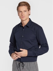 Hugo Koszula Elisha02 50479396 Granatowy Extra Slim Fit