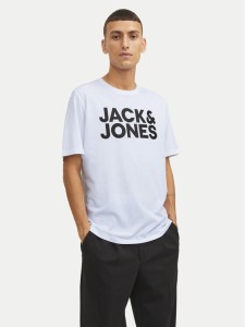 Jack&Jones T-Shirt Corp Logo 12151955 Biały Standard Fit