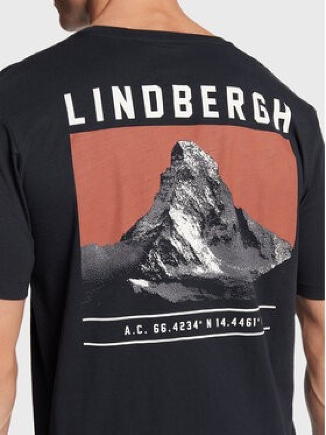 Lindbergh T-Shirt 30-420123 Granatowy Regular Fit