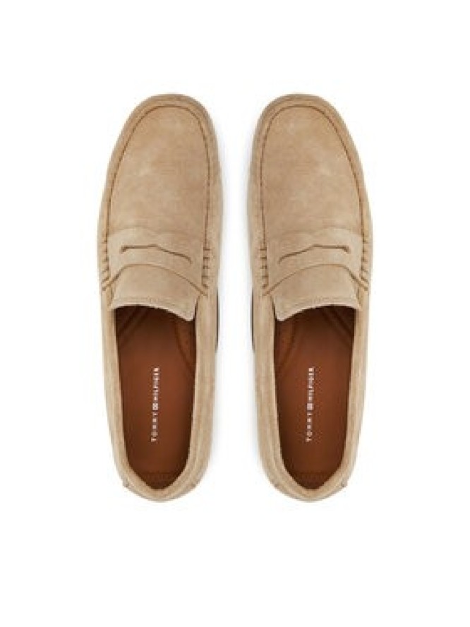 Tommy Hilfiger Mokasyny Casual Hilfiger Suede Driver FM0FM04998 Beżowy