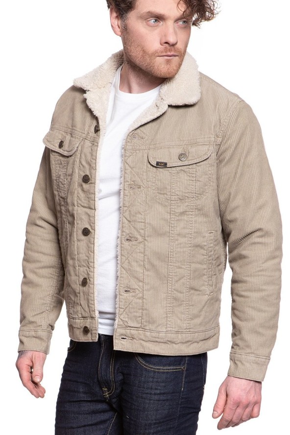 KURTKA ZIMOWA LEE SHERPA JACKET BEIGE L87AQM97