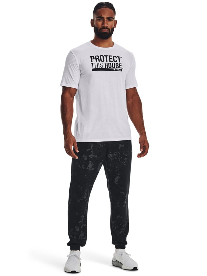 T-shirt męski Under Armour UA PROTECT THIS HOUSE SS - biały