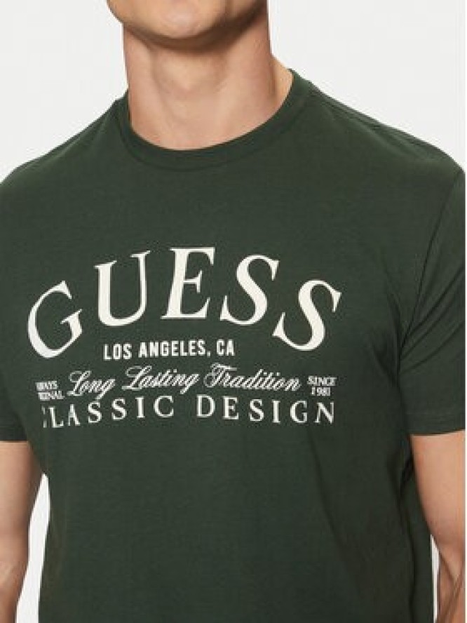 Guess T-Shirt M5RI43 K9RM1 Zielony Regular Fit