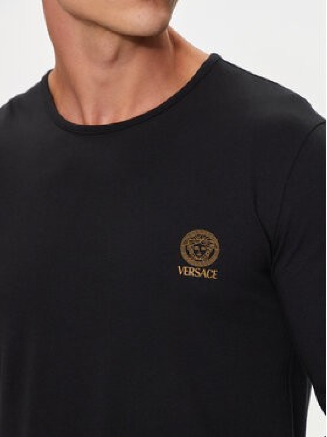 Versace Longsleeve AUU01007 1A10011 Czarny Regular Fit