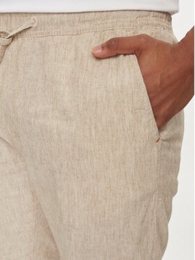 INDICODE Spodnie materiałowe Vitaly 60-332 Beżowy Regular Fit