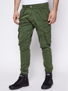 Alpha Industries Spodnie materiałowe Combat 126215 Zielony Slim Fit