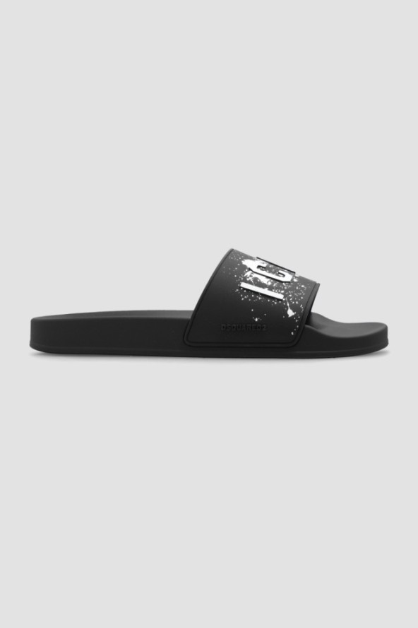 DSQUARED2 Czarne klapki Slide Sandals