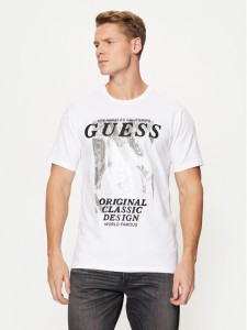 Guess T-Shirt M4BI47 J1314 Biały Slim Fit