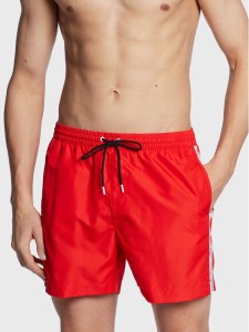 Calvin Klein Swimwear Szorty kąpielowe KM0KM00810 Czerwony Regular Fit