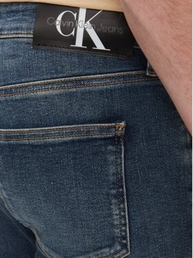 Calvin Klein Jeans Jeansy Skinny J30J324198 Granatowy Skinny Fit