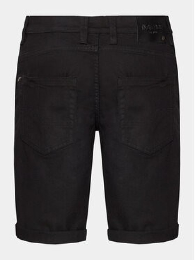 INDICODE Szorty jeansowe Kaden Holes 70-104 Czarny Regular Fit
