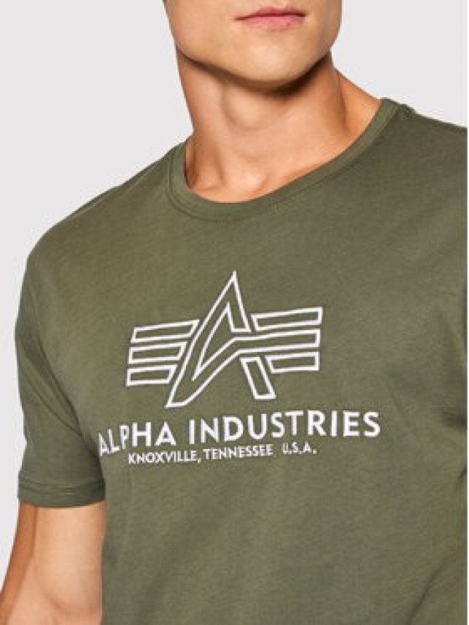 Alpha Industries T-Shirt Basic 118505 Zielony Regular Fit