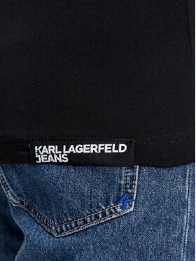 Karl Lagerfeld Jeans T-Shirt 236D1700 Czarny Relaxed Fit