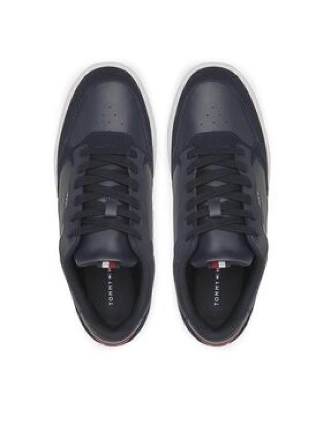 Tommy Hilfiger Sneakersy Elevated Cupsole Leather Mix FM0FM04358 Granatowy