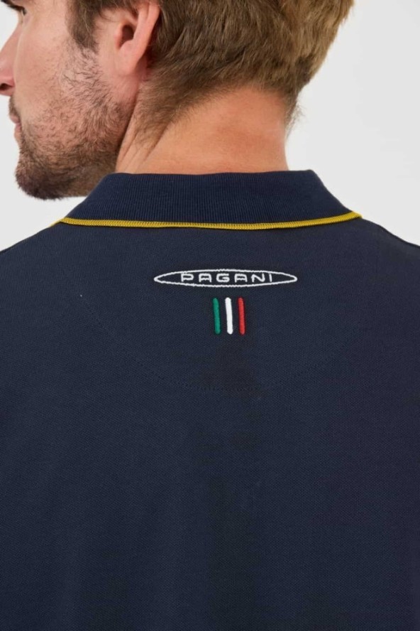 AERONAUTICA MILLITARE Granatowa koszulka polo Sleeve