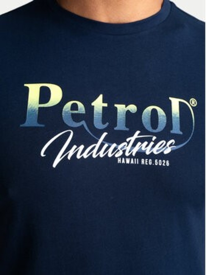 Petrol Industries T-Shirt M-1040-TSR634 Granatowy Regular Fit