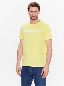 United Colors Of Benetton T-Shirt 3I1XU100A Żółty Regular Fit